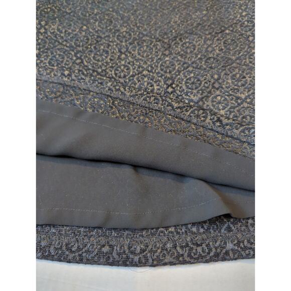 ANN TAYLOR LOFT women's size XXL Black Brocade knee length skirt fully lined - Picture 4 of 8